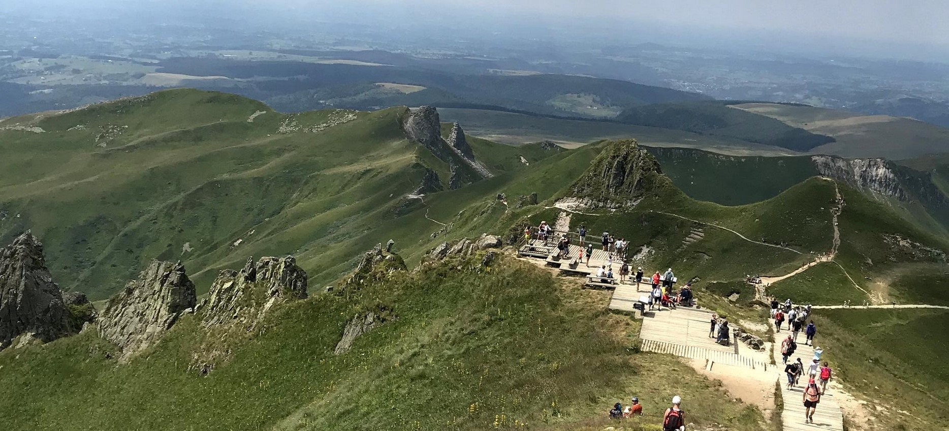 Sommet du Puy de Sancy - Vue Puy de l'Ane, Puy Redon & Chemin des Crêtes - Panorama Exceptionnel