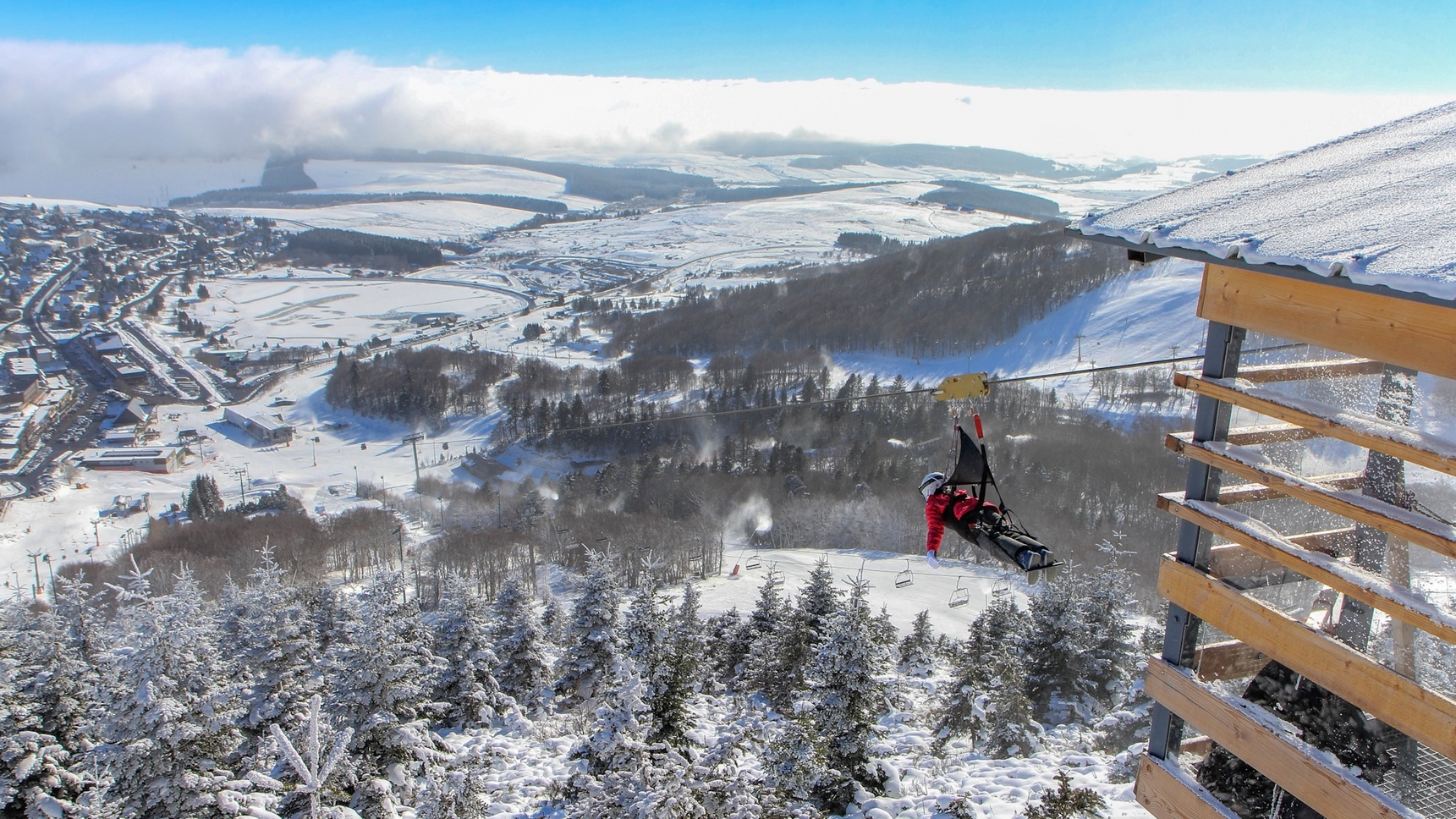 Tyrolienne Fantasticable Super Besse : Aventure Individuelle Hivernale