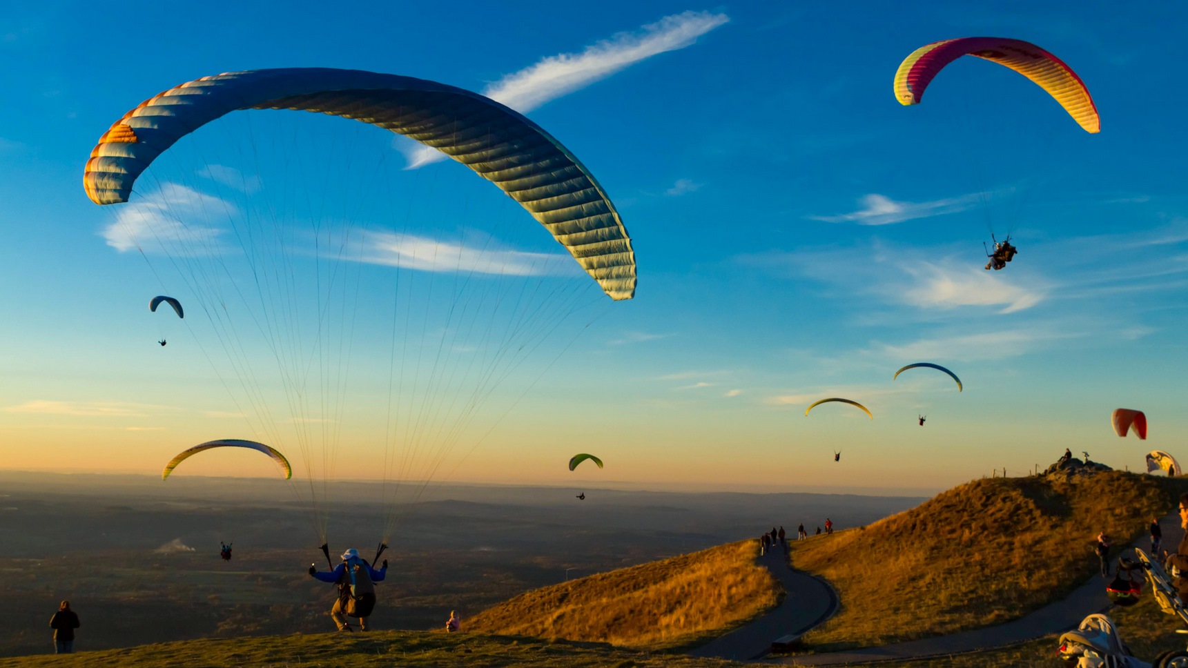 Les vols de parapente au sommet du Puy de Dôme