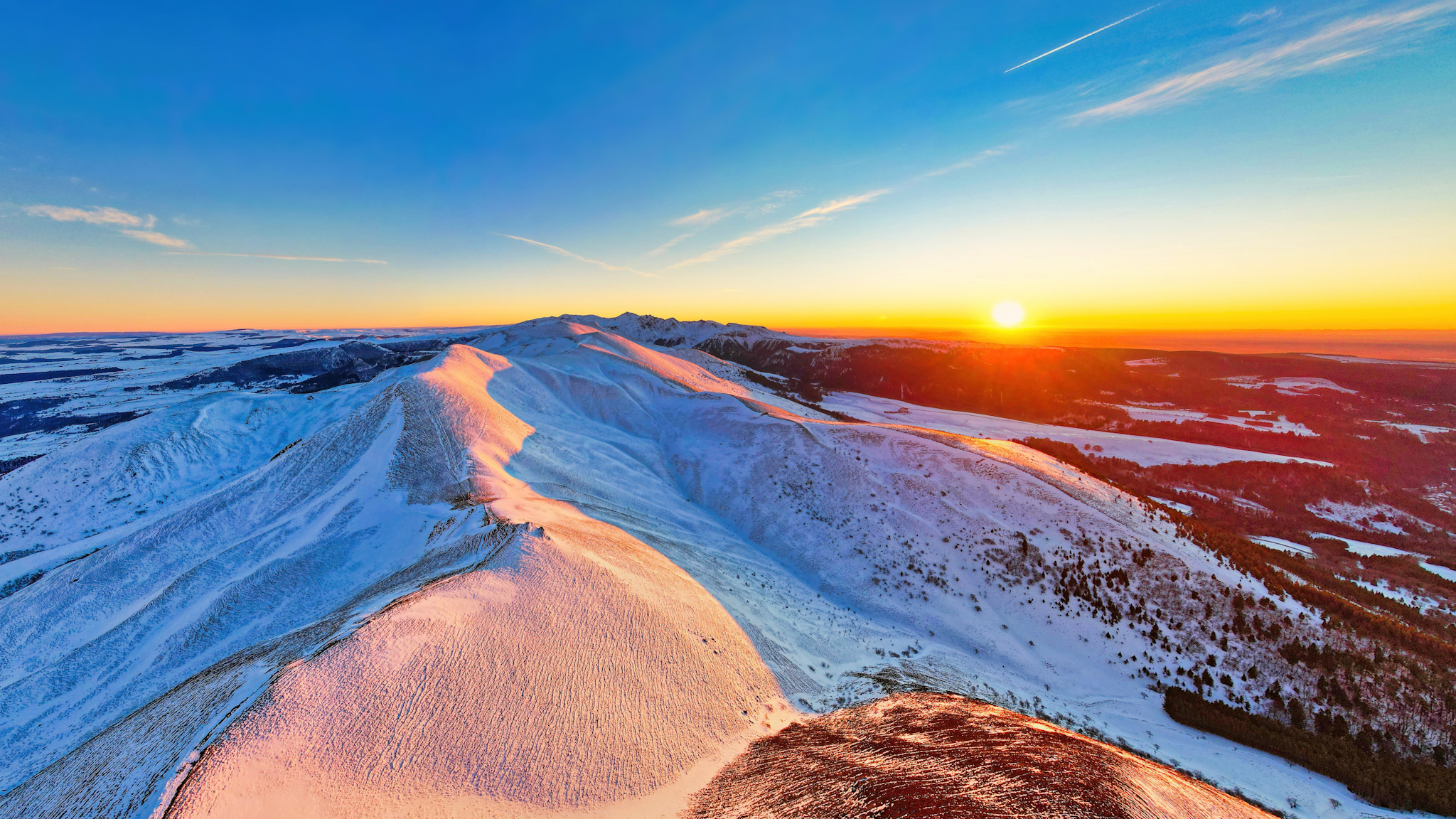 Coucher de Soleil au Puy de La Tache