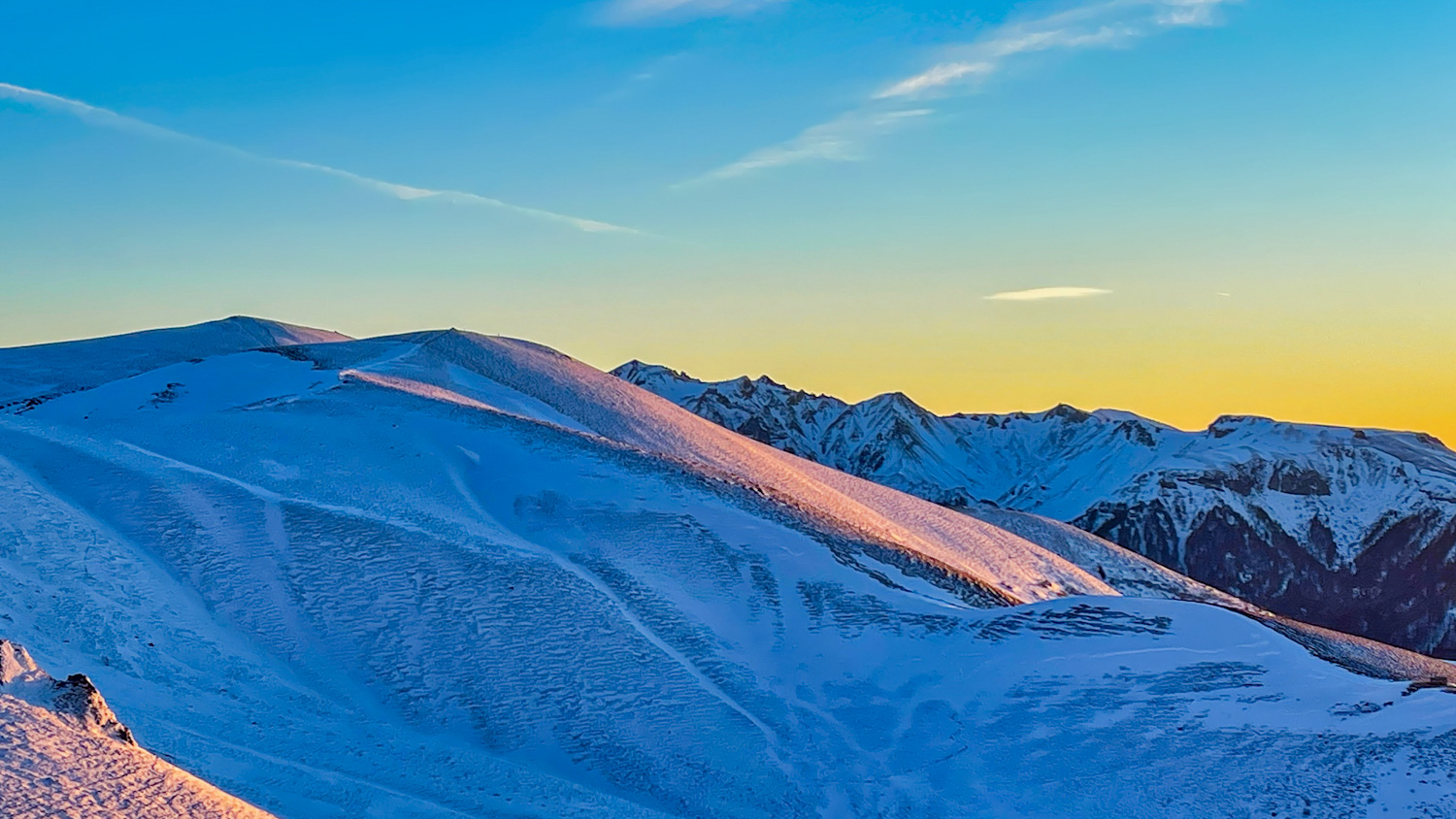 Puy de la Tâche : Coucher de Soleil Panoramique - Puy de l'Angle & Massif du Sancy