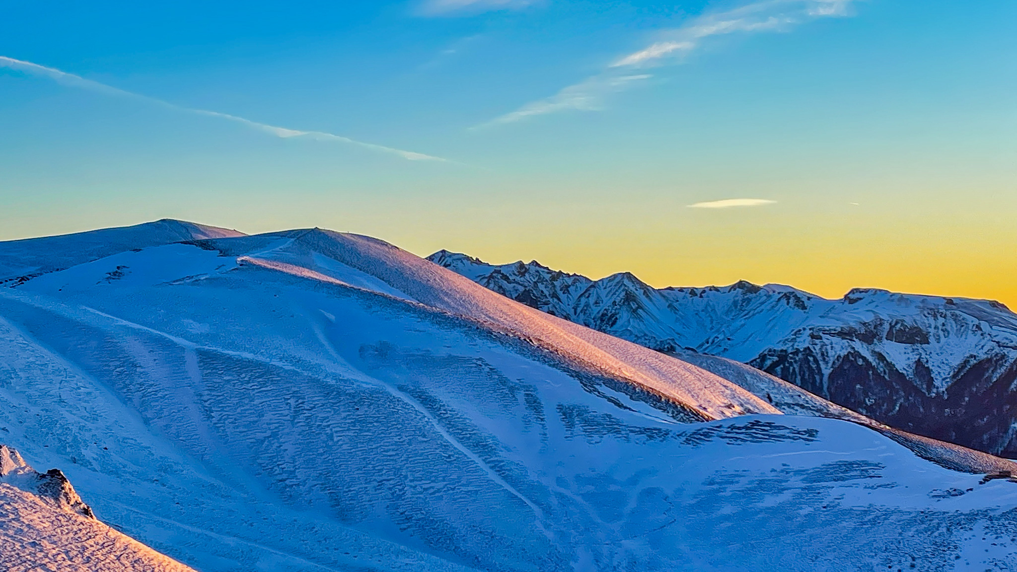 Puy de la Tâche : Coucher de Soleil Sublime - Puy de l'Angle & Massif du Sancy