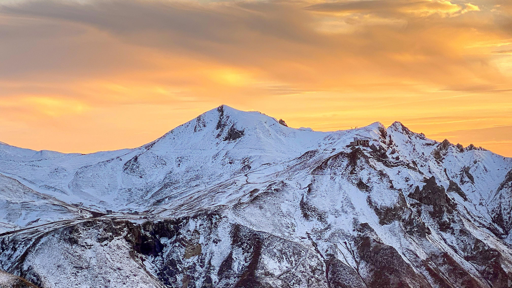 Les premières Neiges sur le Massif du Sancy en octobre